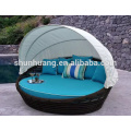 Color optional leisure design outdoor daybed rattan sea beach sun bed